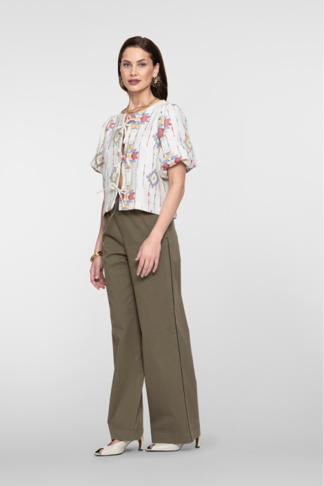 Geisha groene dames broek | Model