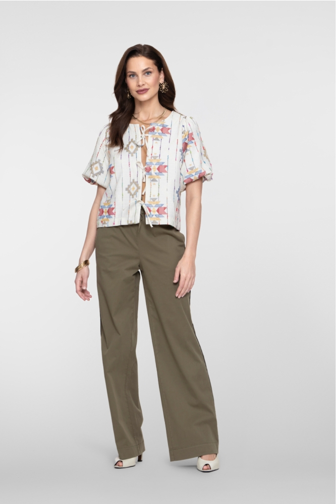 Geisha groene dames broek | Model