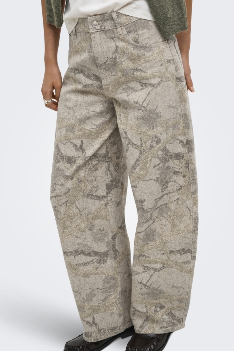 Only beige dames jeans | Model vooraanzicht