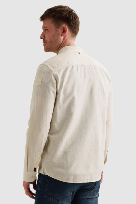 PME legend witte heren overhemd | Model achteraanzicht