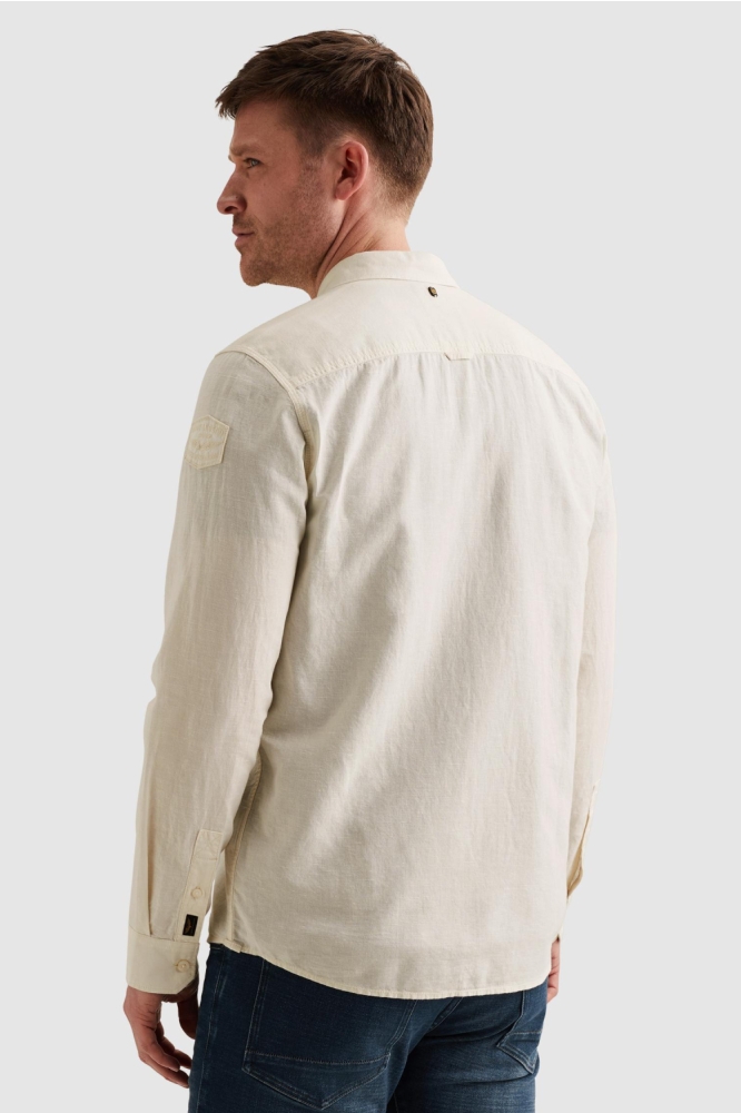 PME legend witte heren overhemd | Model achteraanzicht