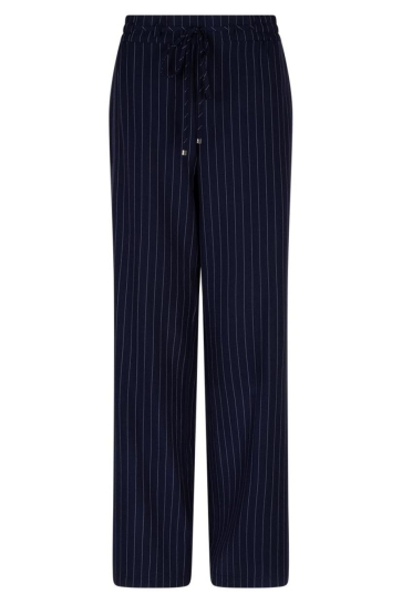 Red Button Broek CLAUDETTE PALAZZA PINSTRIPE SRB4805 Dark Blue