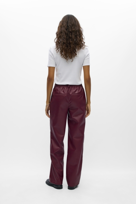 Object bordeaux dames broek | Model