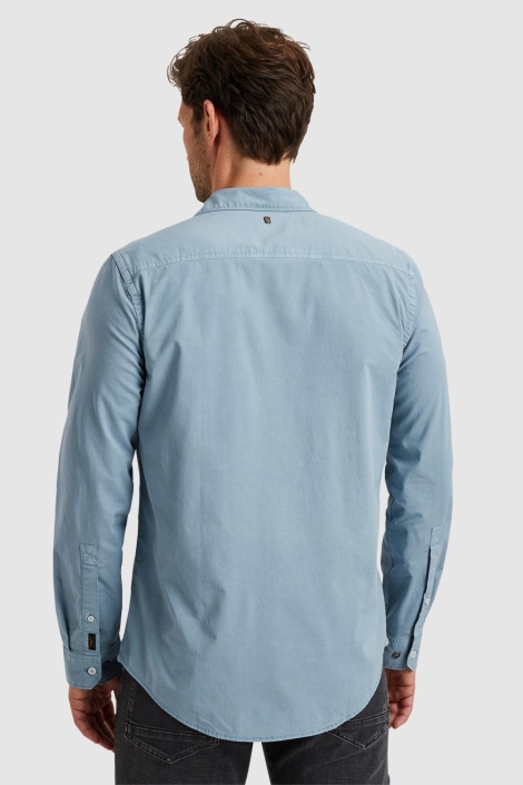 PME legend blauwe heren overhemd | Model achteraanzicht