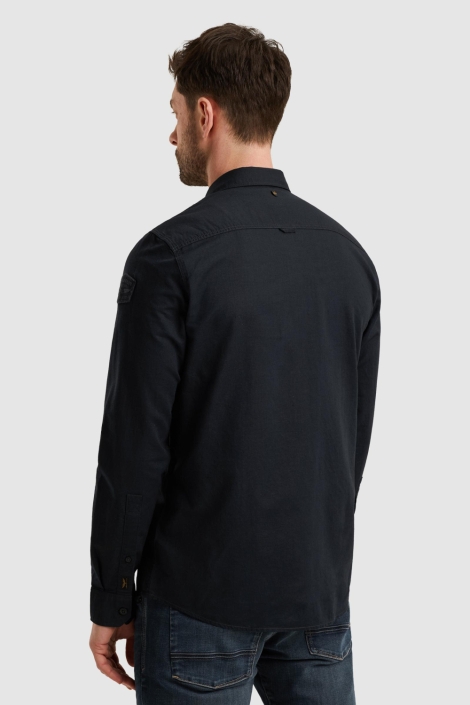 PME legend blauwe heren overhemd | Model achteraanzicht