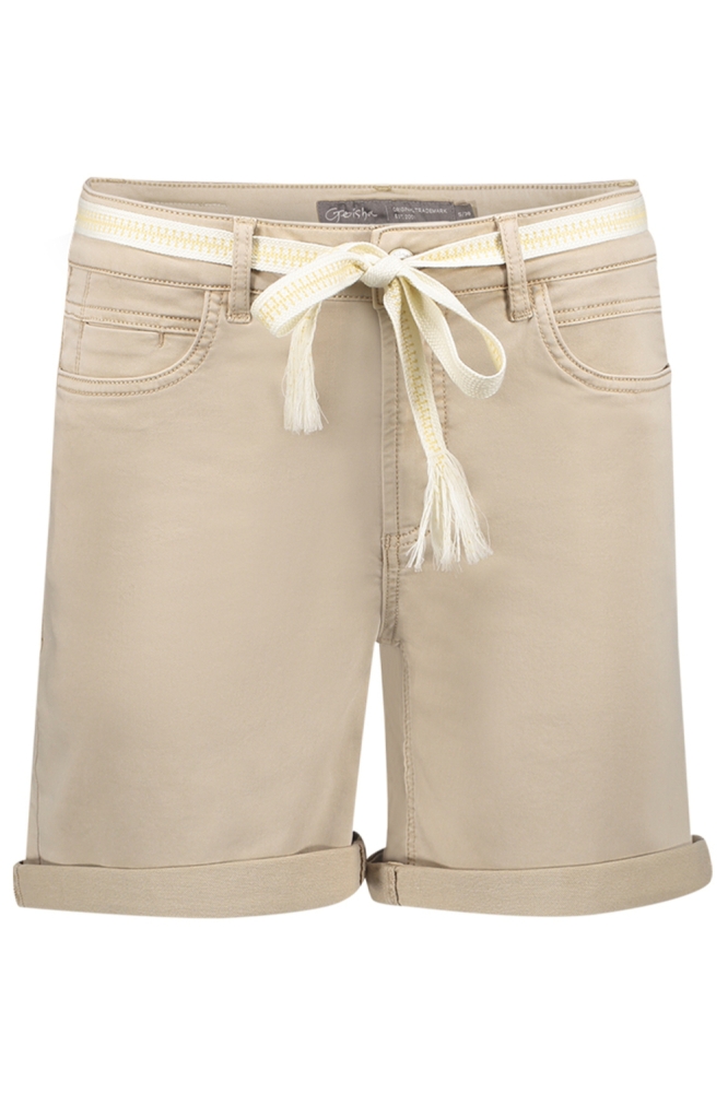 Geisha zand dames korte broek | Vooraanzicht