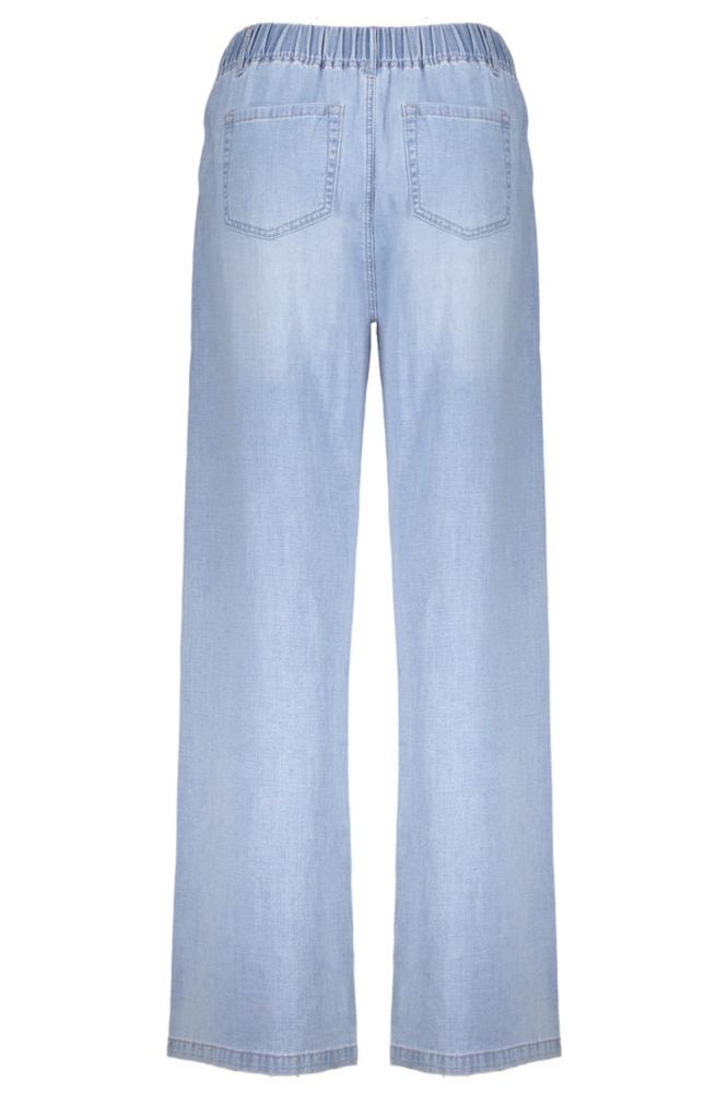 Geisha blauwe dames broek | Achteraanzicht