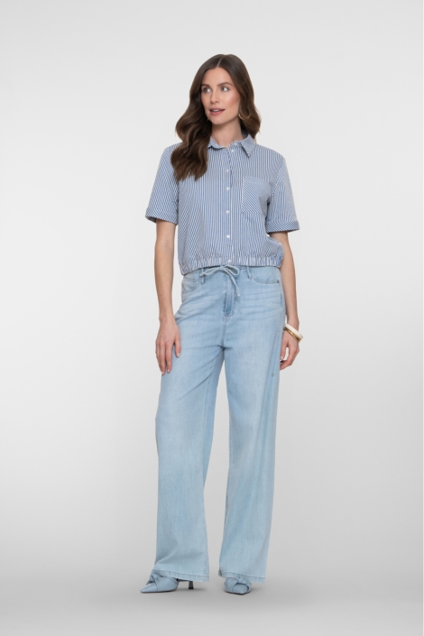 Geisha blauwe dames broek | Model