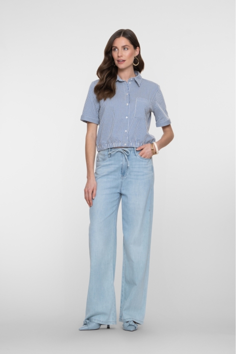 Geisha blauwe dames broek | Model