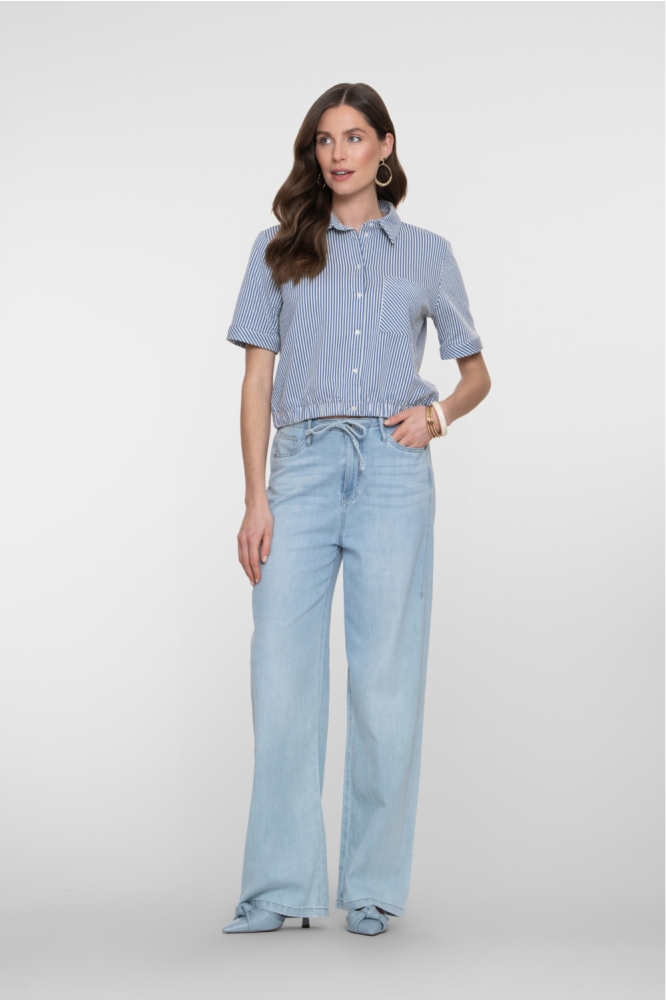 Geisha blauwe dames broek | Model