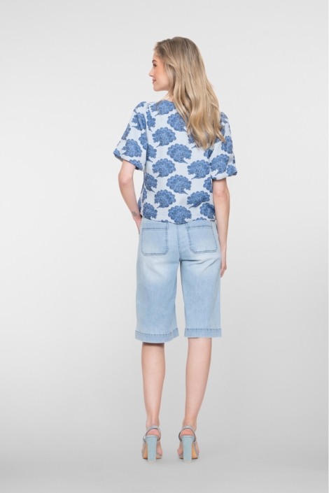 Geisha blauwe dames korte broek | Model
