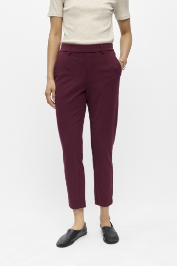 Object Broek OBJLISA SLIM PANT NOOS 23029728 Windsor Wine