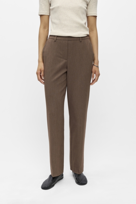Object bruine dames broek | Model vooraanzicht