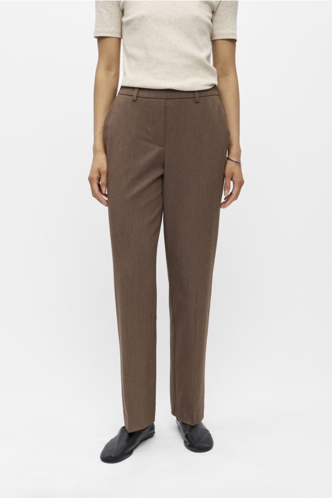 Object bruine dames broek | Model vooraanzicht