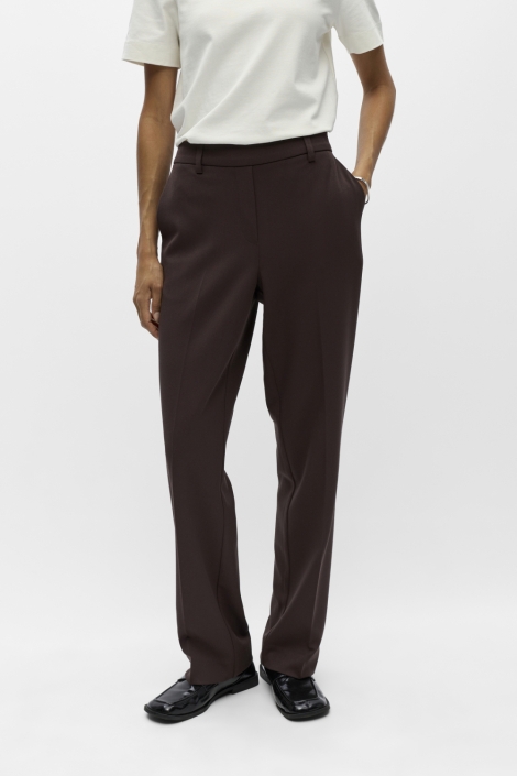 Object bruine dames broek | Model vooraanzicht