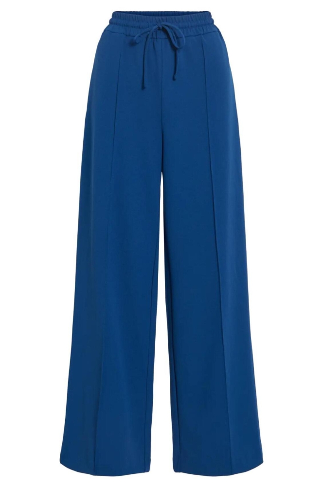 Vila blauwe dames broek | Vooraanzicht