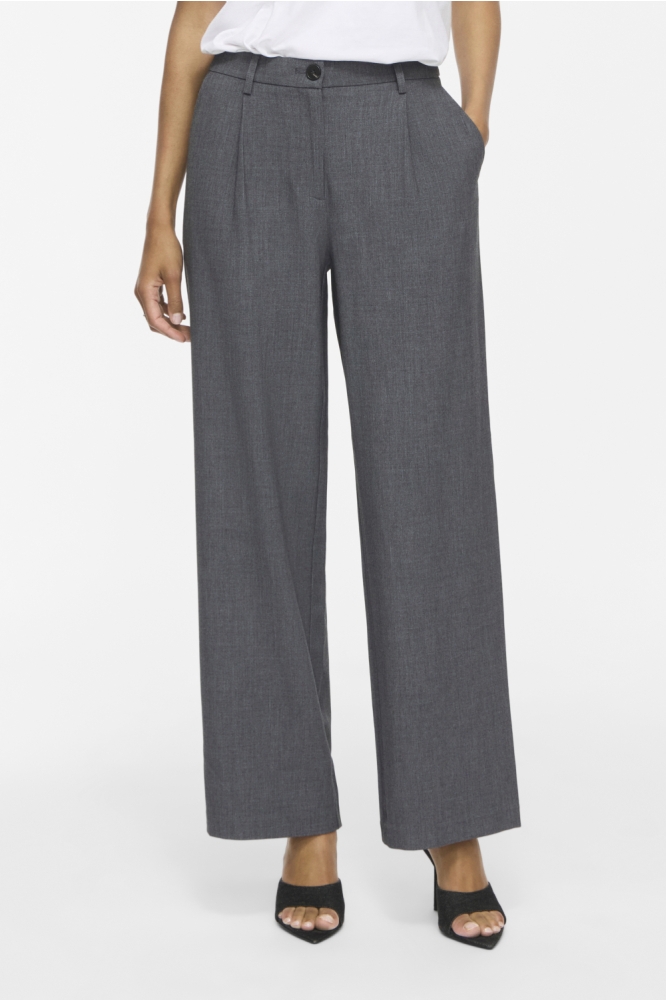 Vila grijze dames broek | Model vooraanzicht