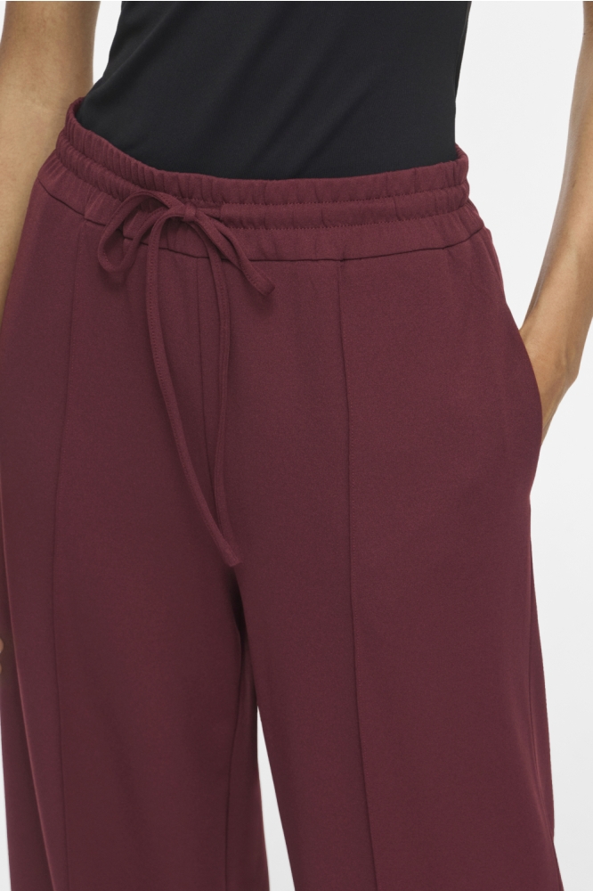Vila bordeaux dames broek | Close up