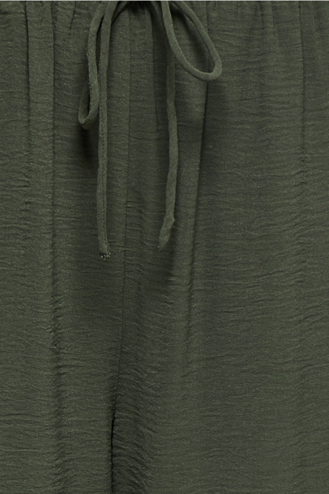 Jacqueline de Yong groene dames broek | Close up