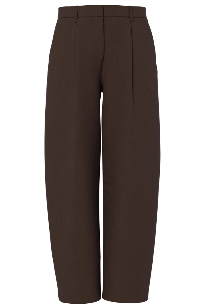 Pieces bruine dames broek | Vooraanzicht
