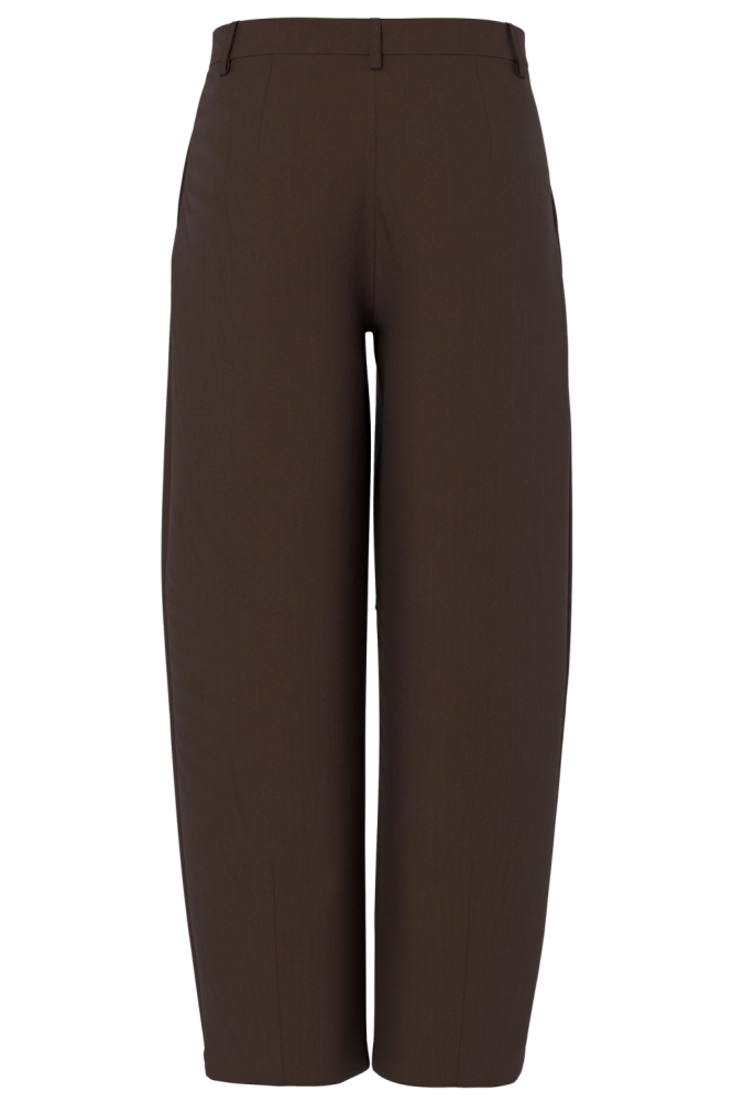 Pieces bruine dames broek | Achteraanzicht