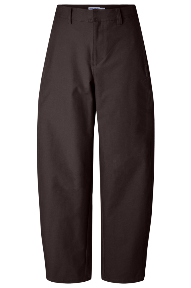 Pieces bruine dames broek | Vooraanzicht