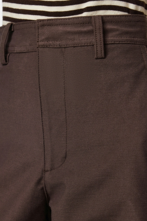Pieces bruine dames broek | Close up