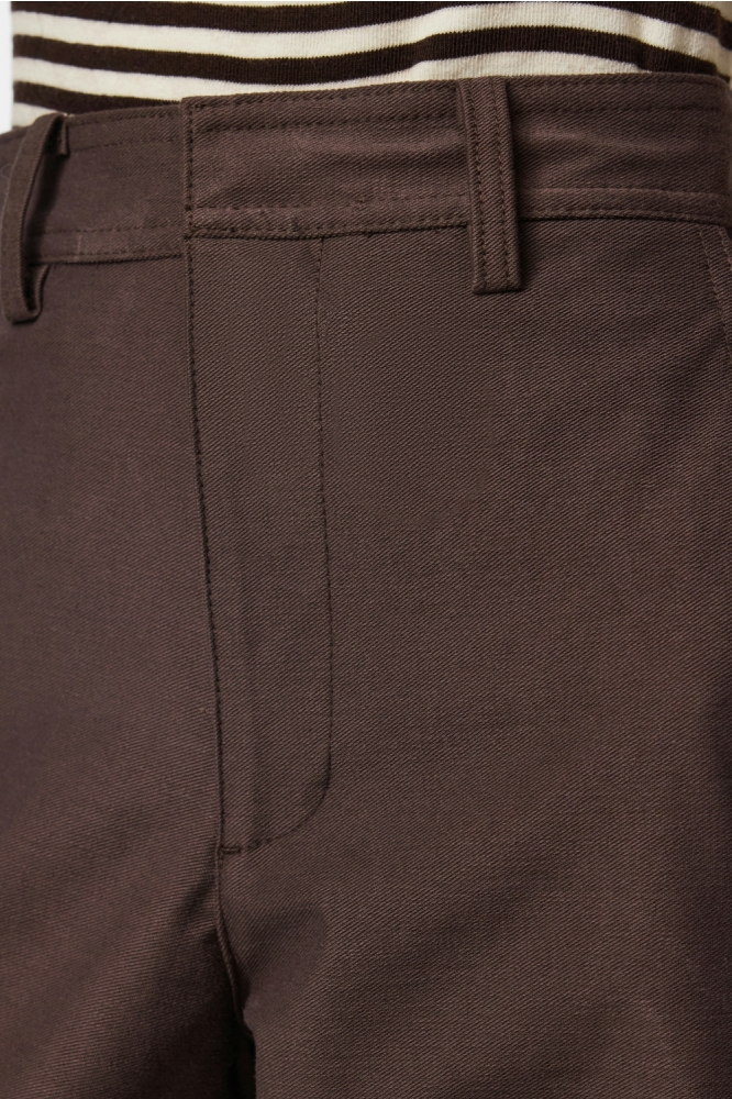 Pieces bruine dames broek | Close up