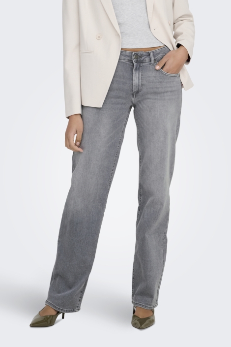 Only grijze dames jeans | Model vooraanzicht