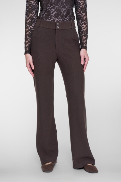 Geisha bruine dames broek | Model vooraanzicht