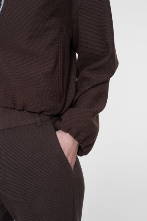 Geisha bruine dames broek | Close up