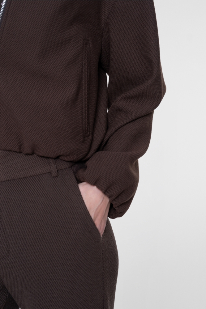 Geisha bruine dames broek | Close up