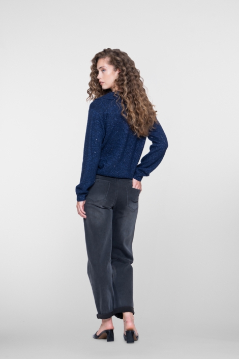 Geisha grijze dames jeans | Model achteraanzicht
