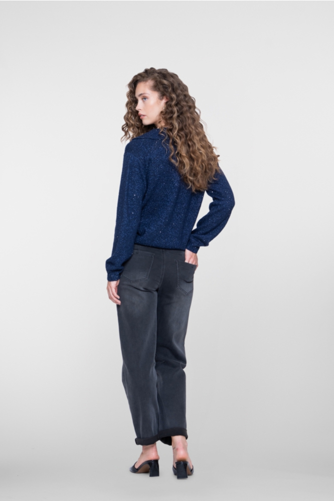 Geisha grijze dames jeans | Model achteraanzicht