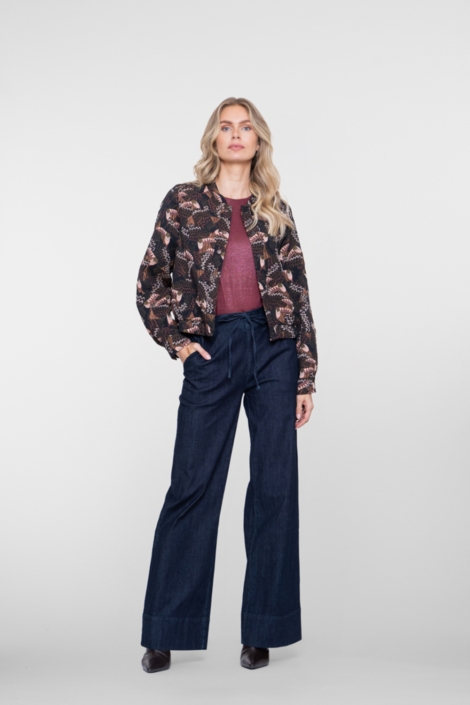 Geisha blauwe dames jeans | Model vooraanzicht