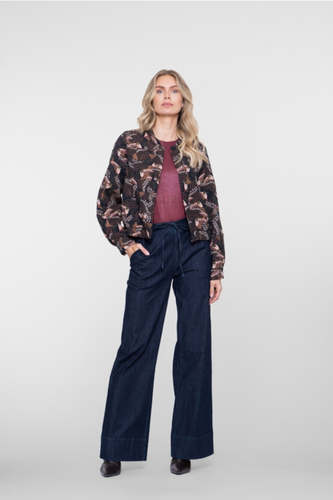 Geisha blauwe dames jeans | Model vooraanzicht