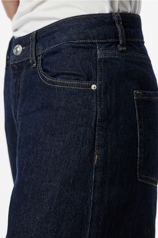 Pieces blauwe dames jeans | Close up