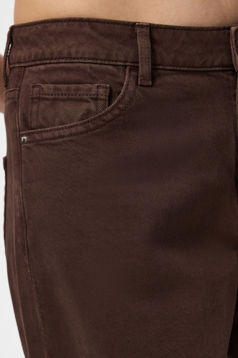 Pieces bruine dames jeans | Close up