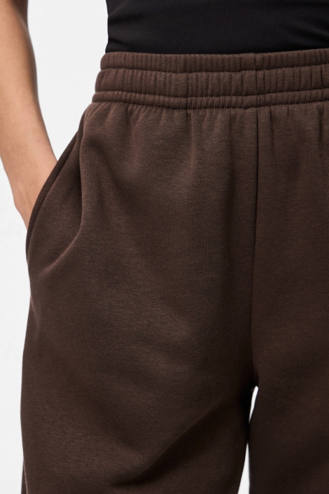 Pieces bruine dames broek | Close up