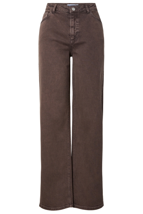 Pieces bruine dames jeans | Vooraanzicht