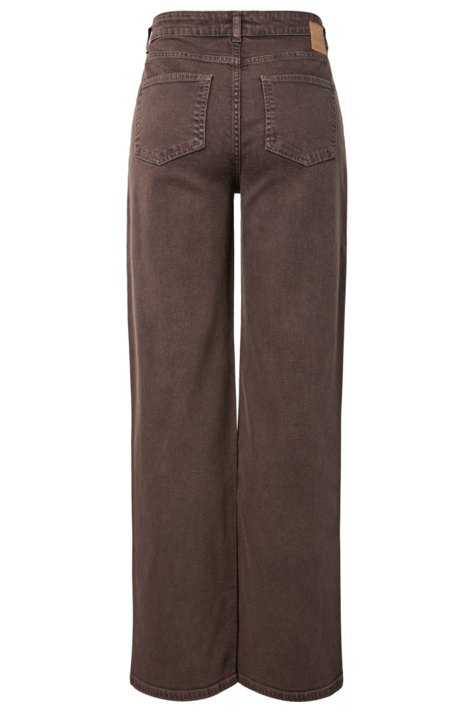 Pieces bruine dames jeans | Achteraanzicht