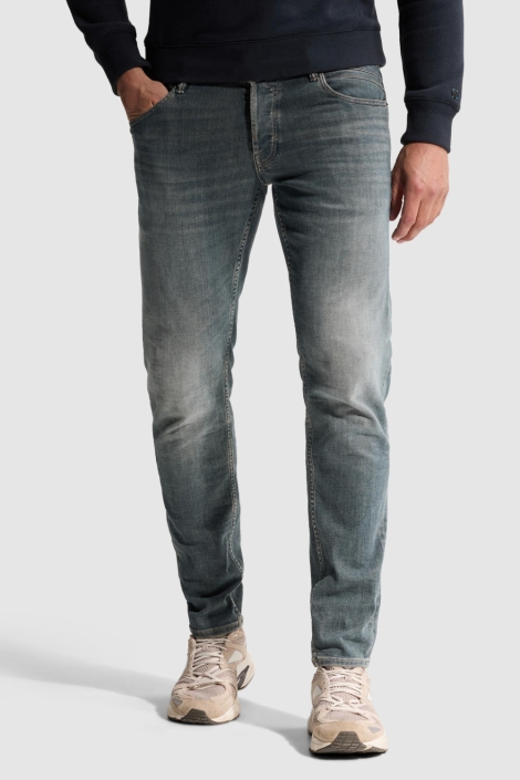 Cast Iron blauwe heren jeans | Model vooraanzicht