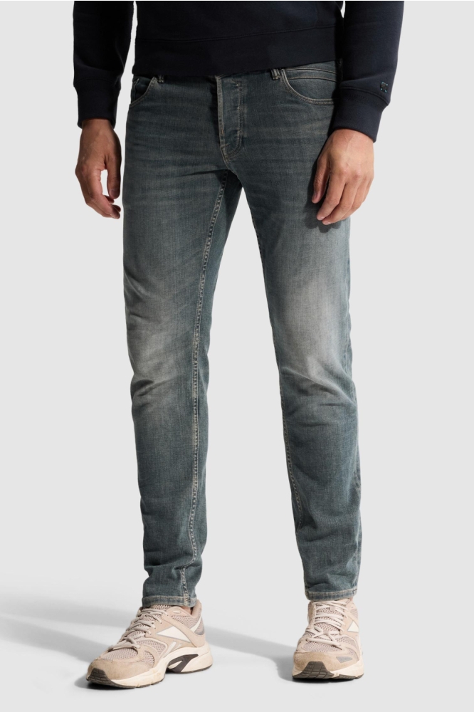 Cast Iron blauwe heren jeans | Model vooraanzicht