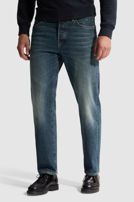 Cast Iron blauwe heren jeans | Model vooraanzicht