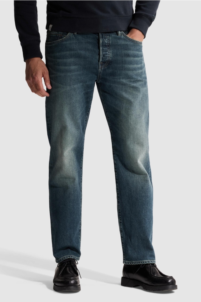 Cast Iron blauwe heren jeans | Model vooraanzicht