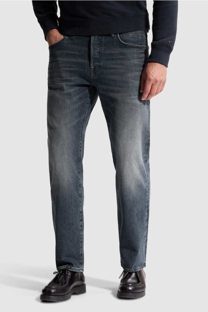 Cast Iron blauwe heren jeans | Model vooraanzicht
