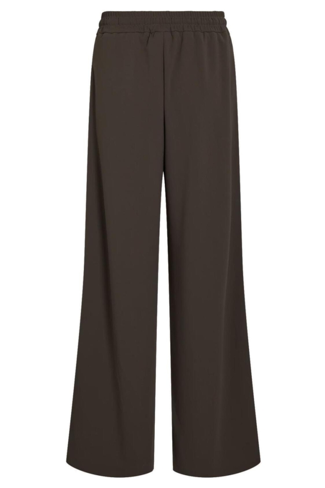 Vila bruine dames broek | Achteraanzicht