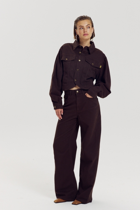 Harper & Yve bruine dames jeans | Model