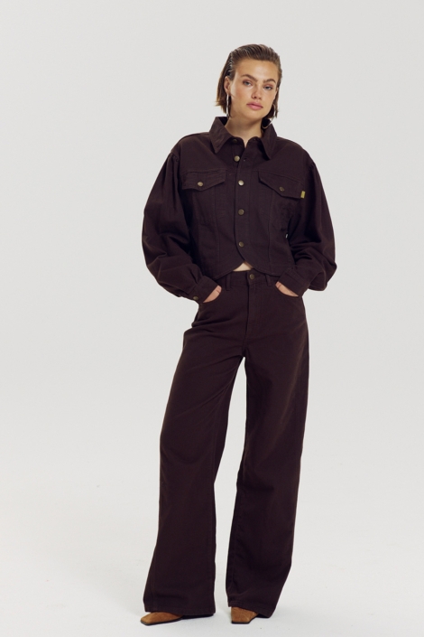 Harper & Yve bruine dames jeans | Model