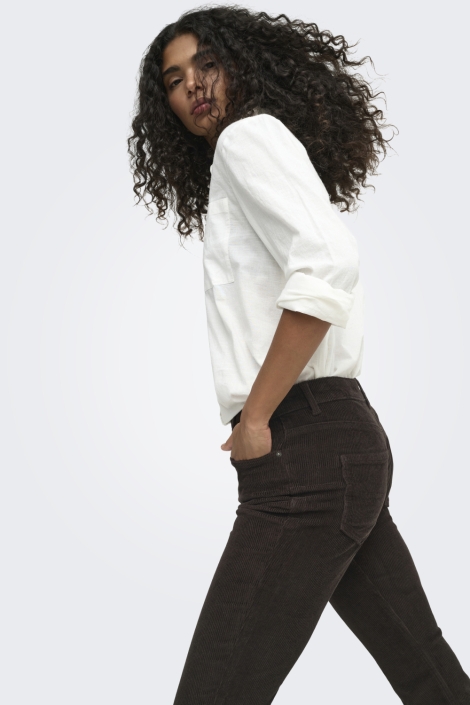 Only bruine dames broek | Close up